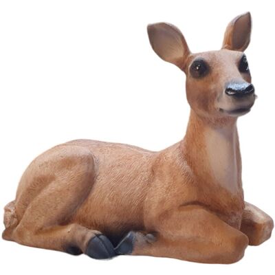FD Figur Reh liegend, klein Polyresin 18 x 12 x 23 cm braun FD Figur Reh liegend, klein Polyresin 18 x 12 x 23 cm braun