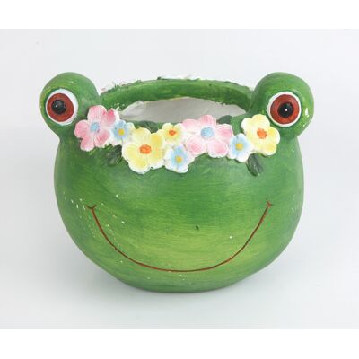 TrendLine Pflanztopf Polyresin Frosch 18 x 17 x 21 cm grün TrendLine Pflanztopf Polyresin Frosch 18 x 17 x 21 cm grün