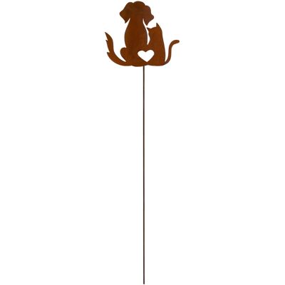 Badeko Gartenstecker Hund Katze Love 124 x 26 cm rostbraun Badeko Gartenstecker Hund Katze Love 124 x 26 cm rostbraun
