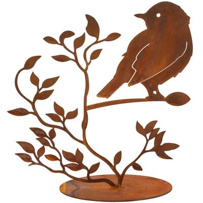 Badeko Gartenfigur Vogel Selli mit Bodenplatte Stahl 30 x 28 cm braun Badeko Gartenfigur Vogel Selli mit Bodenplatte Stahl 30 x 28 cm braun