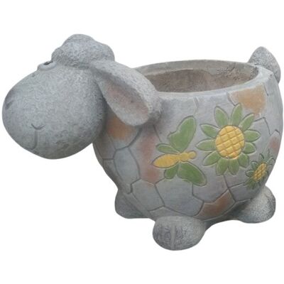 TrendLine Dekofigur Pflanztopf Schaf 33,5 x 23 cm grau gelb grün TrendLine Dekofigur Pflanztopf Schaf 33,5 x 23 cm grau gelb grün