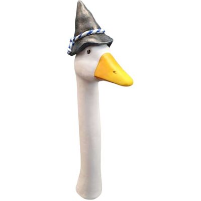FD Figur Gänsekopf mit Filzmütze Polyresin 40,5 x 7,5 x 14,5 cm weiß, grau FD Figur Gänsekopf mit Filzmütze Polyresin 40,5 x 7,5 x 14,5 cm weiß, grau