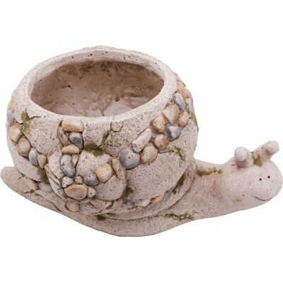 TrendLine Deko Pflanztopf Schnecke 24 x 43 x 22,5 cm grau TrendLine Deko Pflanztopf Schnecke 24 x 43 x 22,5 cm grau