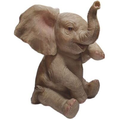 FD Figur Elefant Polyresin 19,5 x 12,5 x 18 cm grau FD Figur Elefant Polyresin 19,5 x 12,5 x 18 cm grau