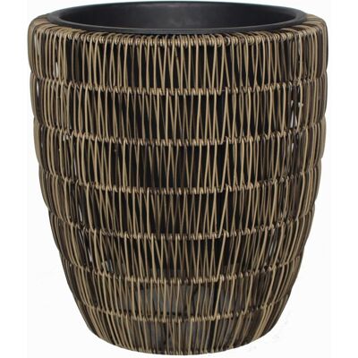 TrendLine Polyrattan Pflanztopf Ø38x42cm mit Einsatz TrendLine Polyrattan Pflanztopf Ø38x42cm mit Einsatz