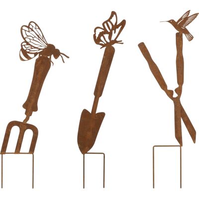 Mica Decorations Gartenstecker Gartenwerkzeuge Eisen 46 x 14 x 0,5 cm rost Mica Decorations Gartenstecker Gartenwerkzeuge Eisen 46 x 14 x 0,5 cm rost