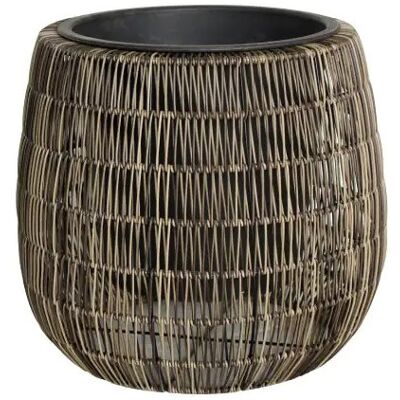 TrendLine Polyrattan Pflanztopf Ø 45 x 40 cm braun TrendLine Polyrattan Pflanztopf Ø 45 x 40 cm braun