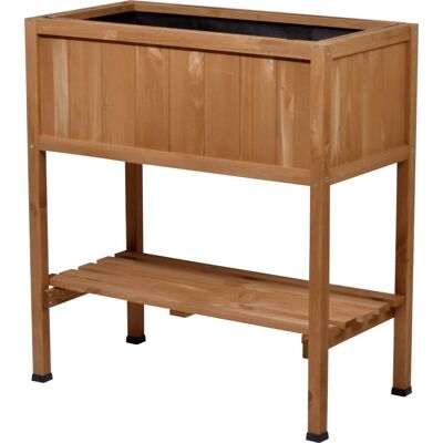 Dobar Hochbeet mit Ablage, braun Dobar Hochbeet mit Ablage, braun