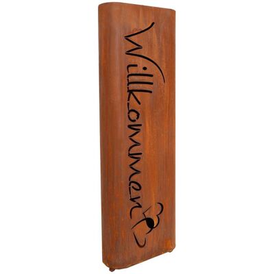 Badeko Säule Willkommen 100 x 32 x 32 cm rostbraun Badeko Säule Willkommen 100 x 32 x 32 cm rostbraun