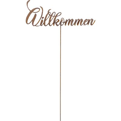Badeko Topfstecker Willkommen 54 cm rostbraun Badeko Topfstecker Willkommen 54 cm rostbraun