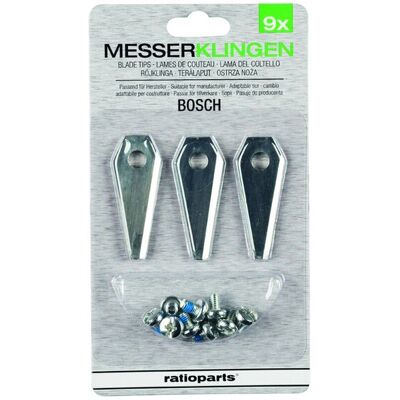 Ratioparts Edelstahlmesser und Schrauben - Rasenmäher Ersatzteile Ratioparts Edelstahlmesser und Schrauben - Rasenmäher Ersatzteile