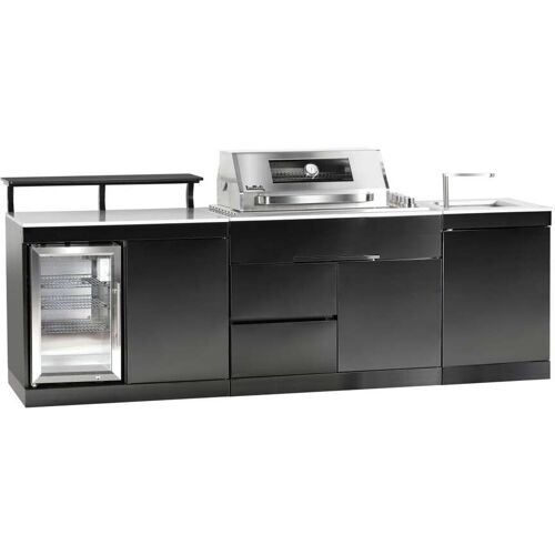 Buschbeck Outdoorküche Bradford inkl. Kühlschrank und Spüle mit Armatur