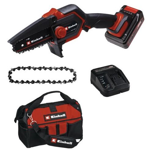 Akku Gehölzschneider GE-PS 18/15 Li BL, inkl. Starter Kit, Ersatzkette & Einhell Bag, Leistung: 18 Volt