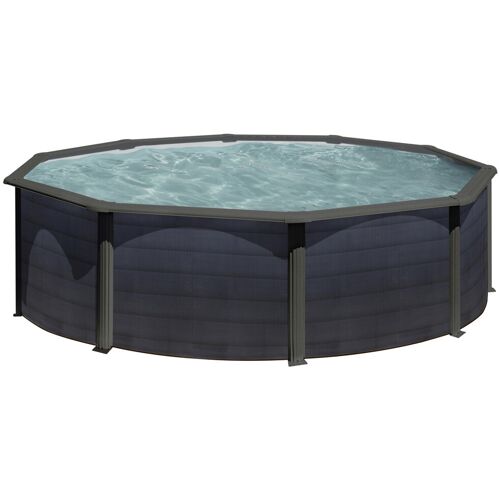 Gre Stahlwandpool Kea rund Ø 460 x 120 cm graphite