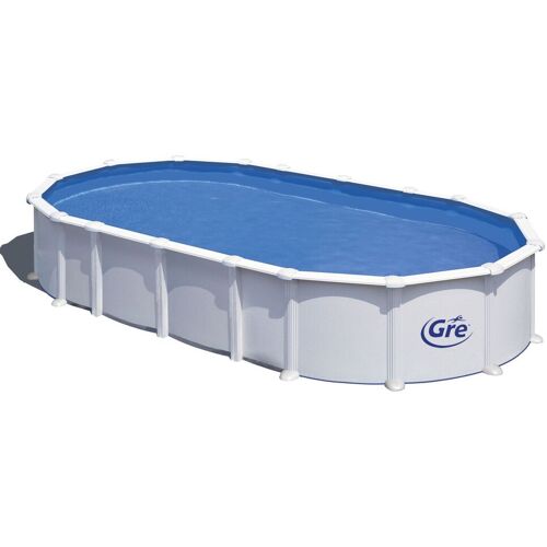 Gre Stahlwandpool Haiti oval 730 x 375 x 132 cm, weiß