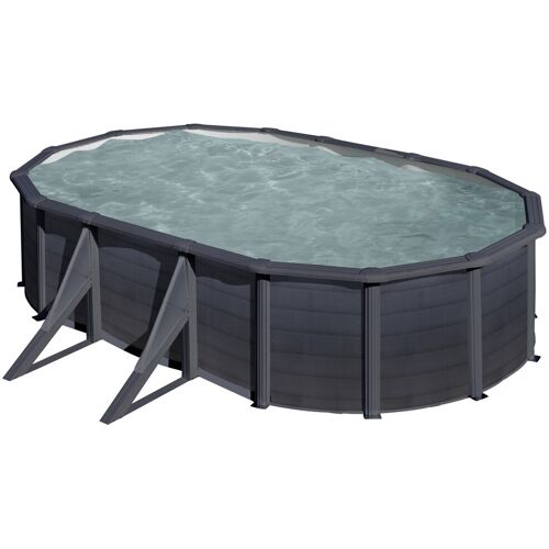 Gre Stahlwandpool Kea oval 500 x 300 x 120 cm graphit