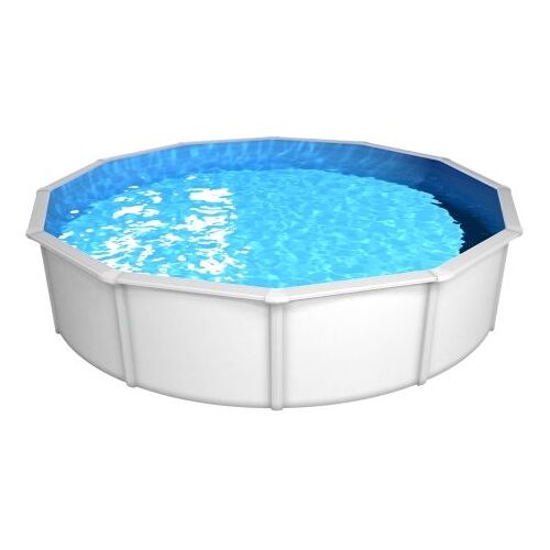 Steinbach Stahlwandpool Set Nuovo de Luxe II Ø 460 x 120 cm, weiß