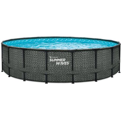 Summer Waves Pool Frame Dark Herringbone Print Elite 5,49 m x 1,22 m Summer Waves Pool Frame Dark Herringbone Print Elite 5,49 m x 1,22 m