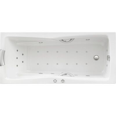 Ottofond Atlanta Whirlpool-Bad - 170x75cm, Weiß, Massage, Licht Ottofond Atlanta Whirlpool-Bad - 170x75cm, Weiß, Massage, Licht