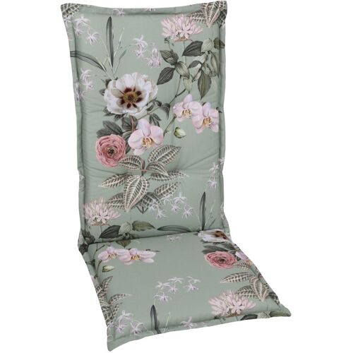 GO-DE Hochlehner-Auflage 120 cm x 50 cm x 7 cm, salbeigrün