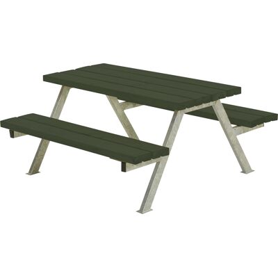 Plus Picknicktisch Kinder Alpha Stahl-Holz 118 x 118 x 57 cm schwarz Plus Picknicktisch Kinder Alpha Stahl-Holz 118 x 118 x 57 cm schwarz