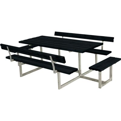 Plus Kombimöbel Basic 260 x 184 x 73 cm mit 2 Rückenlehnen, schwarz Plus Kombimöbel Basic 260 x 184 x 73 cm mit 2 Rückenlehnen, schwarz