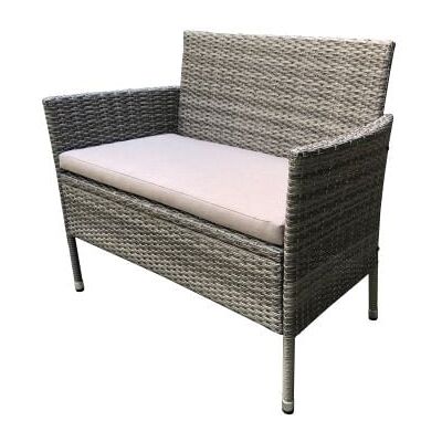 TrendLine Rattanbank 2 Sitzer Greta 103 x 59 x 85 cm TrendLine Rattanbank 2 Sitzer Greta 103 x 59 x 85 cm
