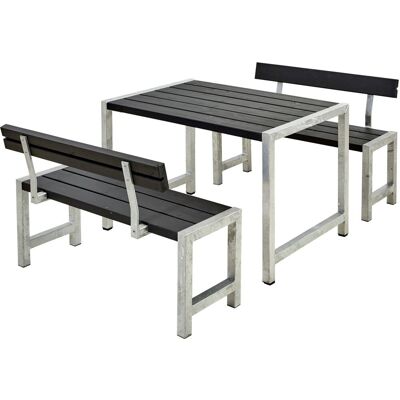 Plus Cafégarnitur - Wetterbeständig, FSC-Holz, Stahlrahmen Plus Cafégarnitur - Wetterbeständig, FSC-Holz, Stahlrahmen