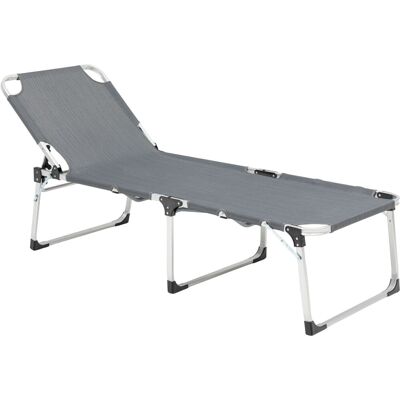 TrendLine Sonnenliege Aluminium Deluxe XL grau TrendLine Sonnenliege Aluminium Deluxe XL grau
