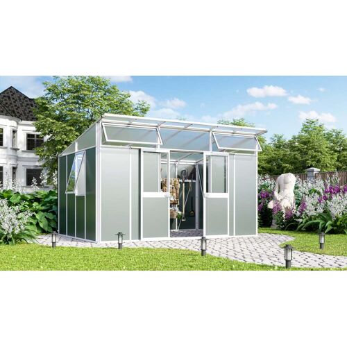 Vitavia Metallgerätehaus Kosmos 11500 salbei-grau 392 x 295 cm