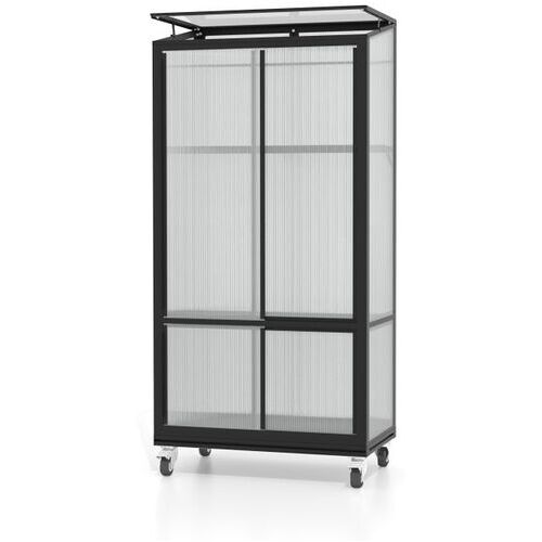 Vitavia Gewächshaus Stad schwarz 1,68 m Rollfundament