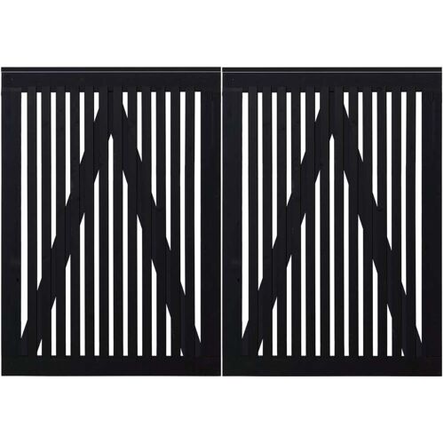 Plus Doppeltor Sendai 200 x 140 cm RAL 9005 Schwarz