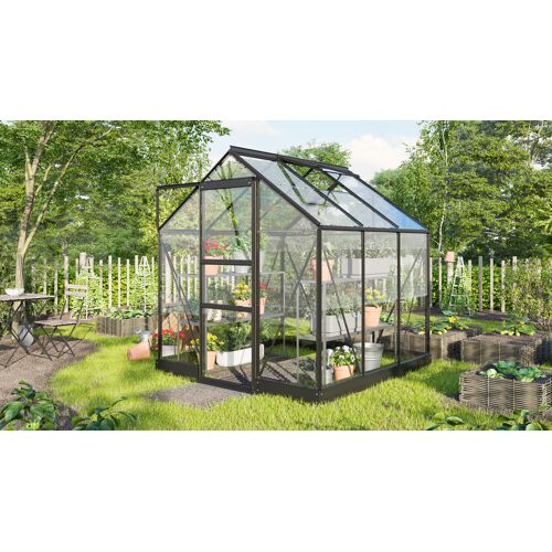 Vitavia Gewächshaus Eris 3800 ESG 3 mm schwarz 198 x 195 cm