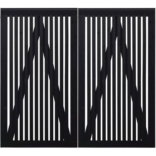 Plus Doppeltor Sendai 200 x 180 cm RAL 9005 Schwarz