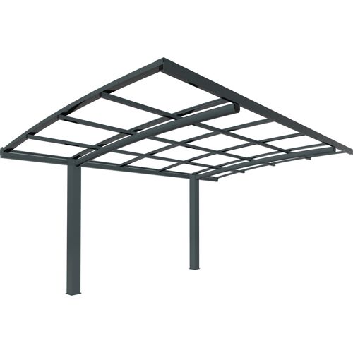 Wismar NFI Carport freistehend gebogen 500 x 300 cm grau