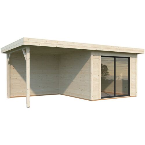 Palmako Gartenhaus Lydia 285 x 563 cm mit Schiebetüren naturbelassen
