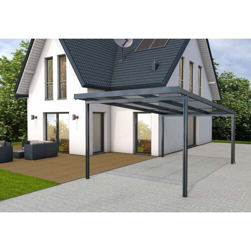 Gutta Premium Carport 309,4 x 562 cm, anthrazit, Klima blue 16 mm