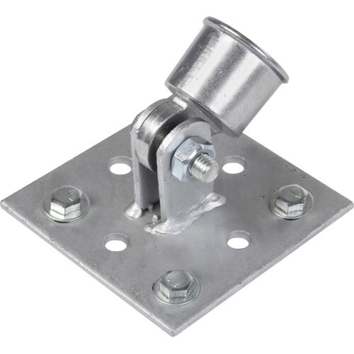Floraworld Bodenplatte Zaunpfosten mit Gelenk 10 x 10 cm feuerverzinkt