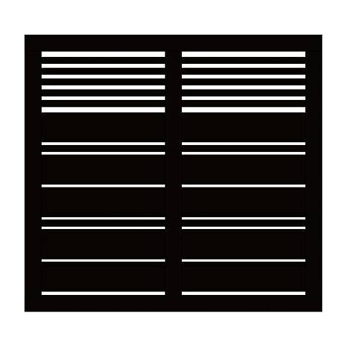 Plus Sichtschutzelement Silence 120 x 110 cm schwarz