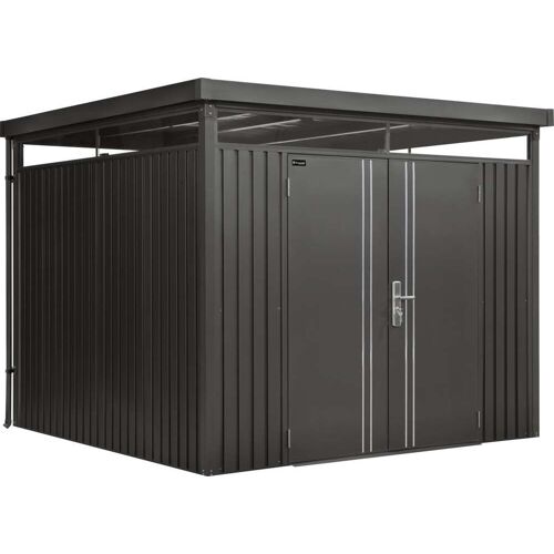 Floraworld Gerätehaus Premium Q7,5 FirstLine schwarz-mettalic 274 x 274 x 218 cm