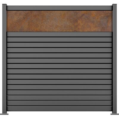 Ambiente Alu-Zaun Grundset Rhombus MINI 187 x 184,2 cm grau Ambiente Alu-Zaun Grundset Rhombus MINI 187 x 184,2 cm grau
