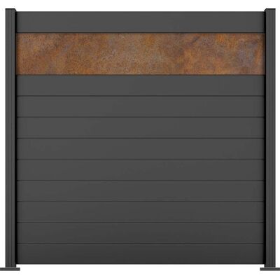 Ambiente Alu-Zaun Grundset Paneel 150 anthrazit 187 x 184,2 cm Ambiente Alu-Zaun Grundset Paneel 150 anthrazit 187 x 184,2 cm