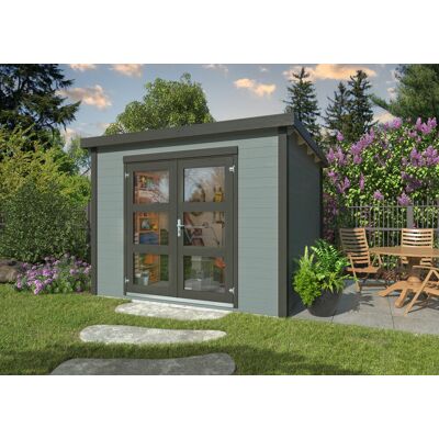 Palmako Gartenhaus Luna 1 276 x 282 cm hellgrau/anthrazit lackiert Palmako Gartenhaus Luna 1 276 x 282 cm hellgrau/anthrazit lackiert