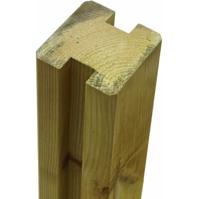Plus Profilpfosten 268 cm 90 x 90 mm 2 Nut druckimrägniert grün Plus Profilpfosten 268 cm 90 x 90 mm 2 Nut druckimrägniert grün