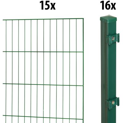 Floraworld Einstabmatten-Zaun Set Classic 30 m 200 x 175 cm inkl. 16 Pfosten 240 cm moosgrün Floraworld Einstabmatten-Zaun Set Classic 30 m 200 x 175 cm inkl. 16 Pfosten 240 cm moosgrün