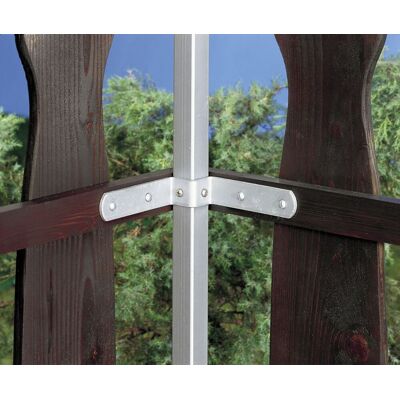 Alberts Befestigungslasche 11,9 cm für Universalpfosten 3x3 feuerverzinkt Alberts Befestigungslasche 11,9 cm für Universalpfosten 3x3 feuerverzinkt