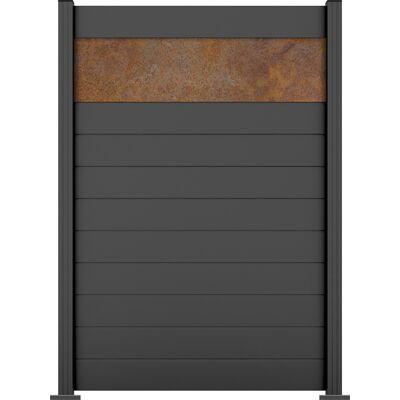 Ambiente Alu-Zaun Grundset Paneel 150 anthrazit 187 x 124,2 cm Ambiente Alu-Zaun Grundset Paneel 150 anthrazit 187 x 124,2 cm