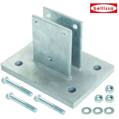 Bellissa Stahlflansch 20x15x13,5cm - Flansch für Gabionen Bellissa Stahlflansch 20x15x13,5cm - Flansch für Gabionen