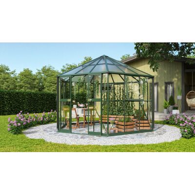 Gewächshaus VITAVIA Pi 9000 mit Stahlfundament - Grün Gewächshaus VITAVIA Pi 9000 mit Stahlfundament - Grün