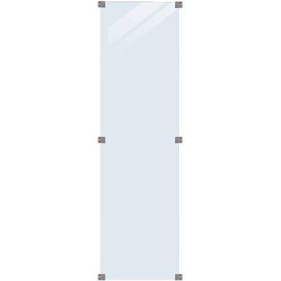 Plus Glaszaun 55,4 x 176 cm klares Glas gehärtetes 6 mm Glas Plus Glaszaun 55,4 x 176 cm klares Glas gehärtetes 6 mm Glas